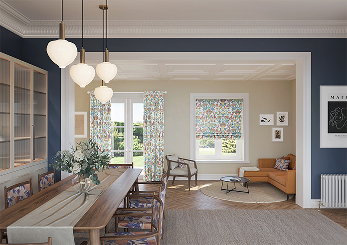 Bangalore Faux Silk, Azure Glow - Roman Blind - Image 8